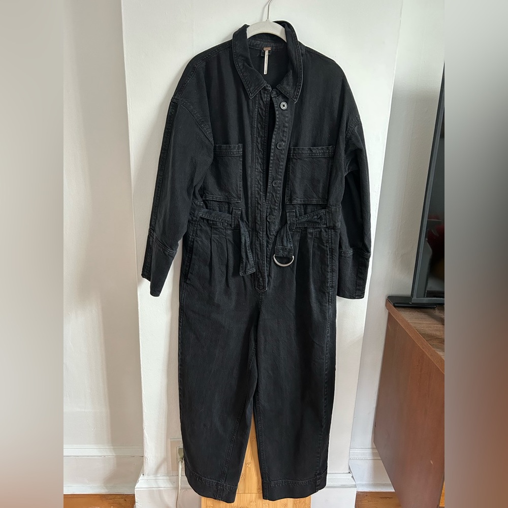 Free People Denim Jumpsuit, XS